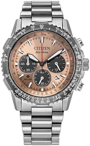 Citizen Eco-Drive Promaster Navihawk Copper Dial Stainless Steel Bracelet Watch 40mm - CA4664-60X