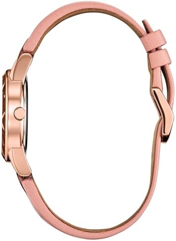 Citizen Ladies Eco-Drive Disney Princess Belle Watch, Pink Leather Strap, White Dial, Date (Model: GA1083-43D)