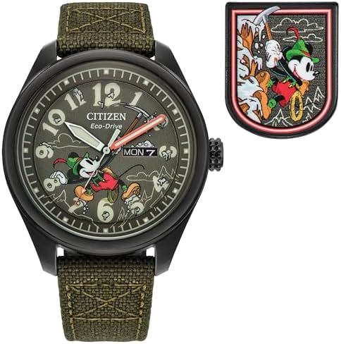 Citizen Men's Mickey Mouse & Friends, Alpine Mickey Mouse Box Set, 3 Hand Stainl...