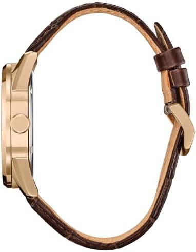 Citizen Men's Eco-Drive Hometown Mickey Mouse, Brown Leather Strap, Gold-Tone Stainless Steel Case Watch (Model: AW0088-04W)