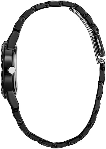 Citizen Women's Eco-Drive Disney Villian Ursula Crystal Watch and Pin Gift Set in Black Ion Plated Watch, Black Dial (Model: GA1075-68W)