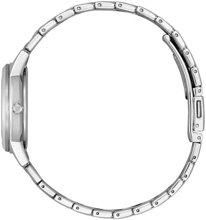 CITIZEN Ladies Eco-Drive Dress Classic Watch, Silver-Tone Stainless Steel Bracelet, White Dial, 3 Hand, Date (Model: FE1240-57A)
