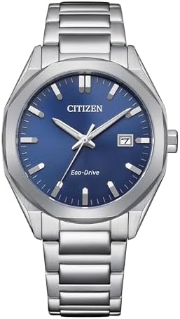 Citizen Men's Eco-Drive Classic Eco, Silver-Tone Stainless Steel Bracelet Watch, 3 Hand, Date (Model: BM7620-83L)