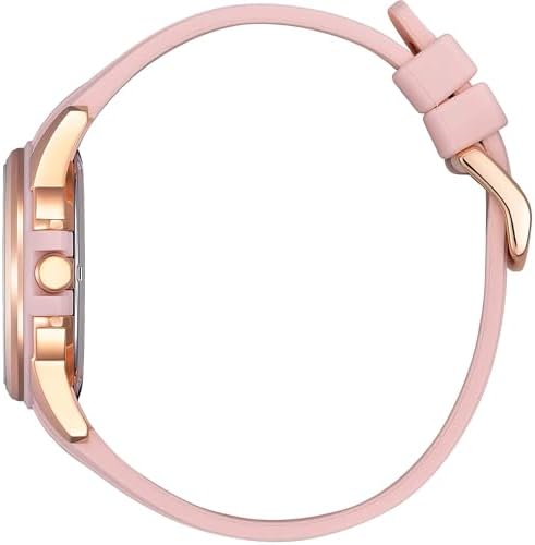 CITIZEN Women's Eco-Drive Weekender Sport Casual, Rose Gold-Tone Stainless Steel Watch, Pink Silicone Strap, White Dial (Model: FE6138-05B)