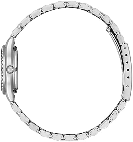 Citizen Ladies' Dress Quartz Stainless Steel Bracelet with Crystals and Day Date