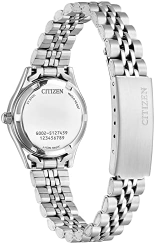 Citizen Ladies' Dress Quartz Stainless Steel Bracelet with Crystals and Day Date