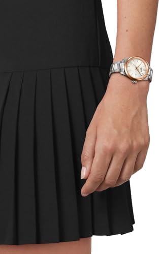 Tissot PR 100 34mm, Swiss Quartz Watch for Women, Stainless Steel Case, White Mother of Pearl Dial, T1502102111100