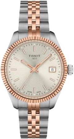 Tissot Ballade 34mm, Swiss Quartz Watch for Women, Stainless Steel Case, Silver Dial, T1562102203101