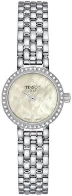 Tissot Womens Lovely Round 316L Stainless Steel case with Diamonds Quartz Watches, Grey, Stainless Steel, 6 (T1400096111600)