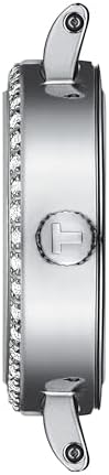 Tissot Womens Lovely Round 316L Stainless Steel case with Diamonds Quartz Watches, Grey, Stainless Steel, 6 (T1400096111600)