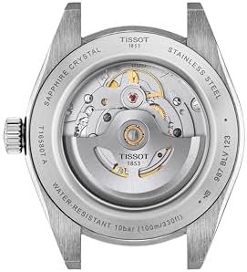 Tissot Gentleman 38mm, Swiss Automatic Watch for Men, Stainless Steel Case, Green Dial, T1658071109100