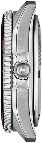 Tissot Womens Seastar Wilson WNBA 316L Stainless Steel Case Automatic Watch, Orange, Leather Strap, (T1208071705100)