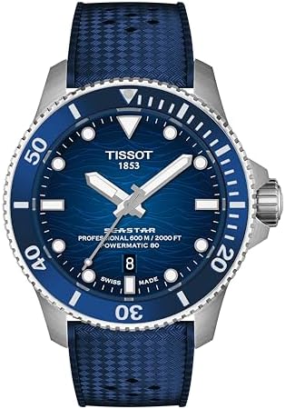 Tissot Seastar 2000 Professional Powermatic 80, 44mm, Automatic Swiss Movement, Watch for Men, Stainless Steel Case, Gradient Blue Dial