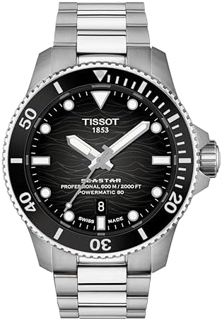 Tissot Seastar 2000 Professional Powermatic 80 44mm, Automatic Swiss Movement, Watch for Men, Stainless Steel Case, Gradient Grey Dial