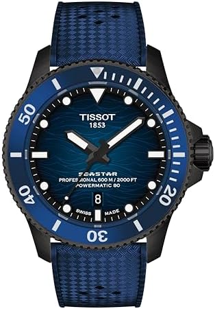 Tissot Seastar 2000 Professional Powermatic 80, 44mm, Automatic Swiss Movement, Watch for Men, Stainless Steel Case, Gradient Blue Dial