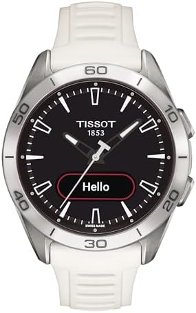 Tissot Unisex T-Touch Connect Sport antimagnetic Titanium case Quartz Watches, White, Silicone, 21 (T1534204705103)