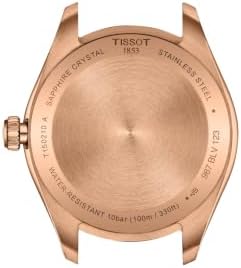 Tissot PR 100 34mm, Swiss Quartz Watch for Women, Stainless Steel with Rose Gold PVD Case, White Mother of Pearl Dial, T1502103311100