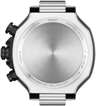 Tissot T-Race 45mm, Swiss Quartz Chronograph Watch for Men, Stainless Steel Case, Blue Dial, T1414172704100