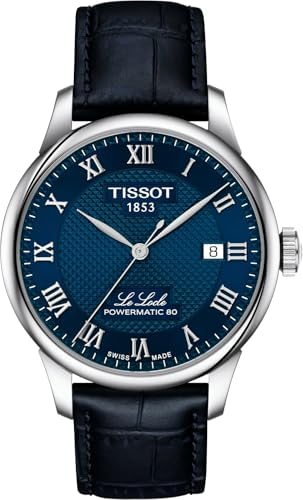 Tissot Le Locle 40mm, Swiss Automatic Watch for Men, Stainless Steel Case, Navy Dial with Diamonds, T0064071604300