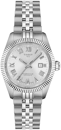 Tissot Ballade Powermatic 48 COSC 30mm, Swiss Automatic Watch for Women, Stainless Steel Case, Silver Dial, T1562081103300