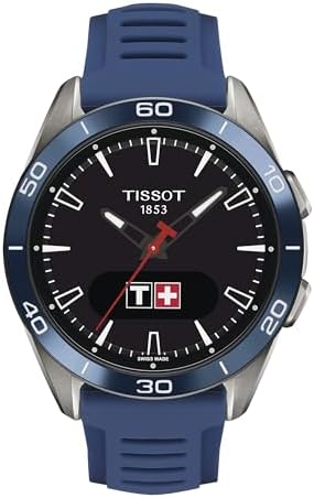 Tissot Unisex T-Touch Connect Sport antimagnetic Titanium case Quartz Watches, Blue, Silicone, 21 (T1534204705101)