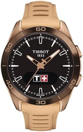 Tissot Unisex T-Touch Connect Sport antimagnetic Titanium case with Rose Gold PVD Coating Quartz Watches, Silicone, 21 (T1534204705105)