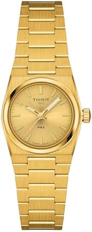 Tissot PRX Quartz, Gold PVD Dial, 25mm Watch for Women, Gold PVD Stainless Steel Case and Bracelet, Swiss Quartz Movement, T1370103302100