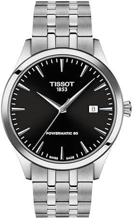 Tissot Classic Dream 40mm, Swiss Automatic Watch for Men, Stainless Steel Case, Black Dial, T1584071105100