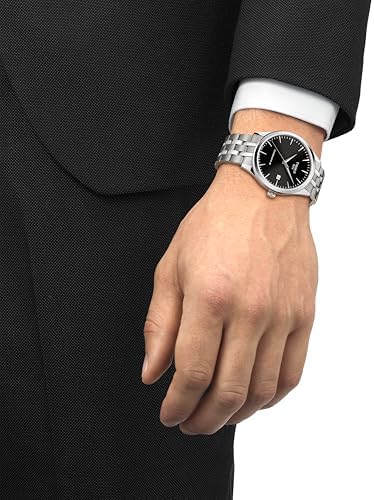 Tissot Classic Dream 40mm, Swiss Automatic Watch for Men, Stainless Steel Case, Black Dial, T1584071105100