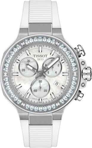Tissot T-Race Chronograph 38mm, Swiss Quartz Watch, Stainless Steel Case, White Dial, T1418179711100