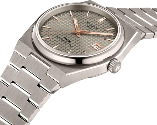 Tissot PRX 38mm, Swiss Automatic Watch for Men, Titanium Case, Gray Dial, T1378074406100