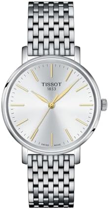 Tissot Unisex Everytime 34mm 316L Stainless Steel case Quartz Watches, Grey, Stainless Steel, 16 (T1432101101101)