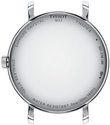 Tissot Unisex Everytime 34mm 316L Stainless Steel case Quartz Watches, Grey, Stainless Steel, 16 (T1432101101101)