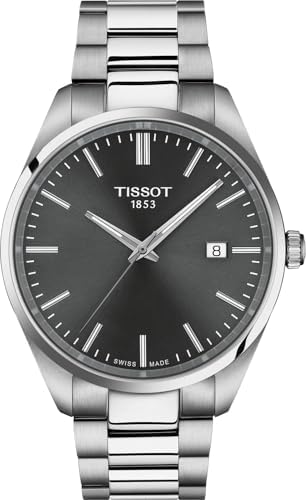 Tissot PR 100 Quartz 40mm, Swiss Quartz Watch for Men, Stainless Steel Case, Grey Dial, T1504101108100