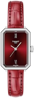 Tissot SRV, Swiss Quartz Watch for Women, Stainless Steel Case, Red Dial, T1601101642300