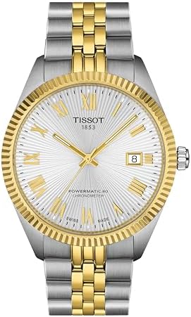 Tissot Ballade Powermatic 80 COSC 39mm, Swiss Automatic Watch for Men, Stainless Steel Case, Silver Dial, T1564082203300