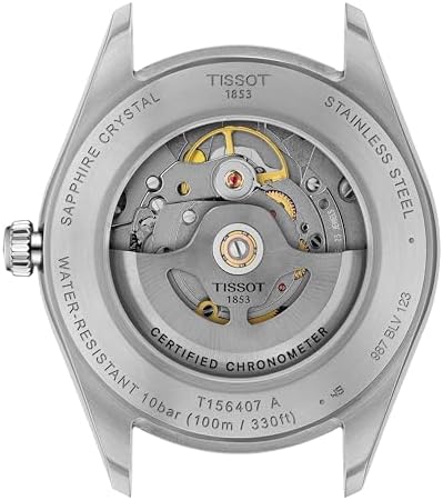 Tissot Ballade Powermatic 80 COSC 39mm, Swiss Automatic Watch for Men, Stainless Steel Case, Silver Dial, T1564082203300