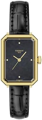 Tissot SRV, Swiss Quartz Watch for Women, Stainless Steel Case, Black Mother of Pearl Dial, T1601103612600