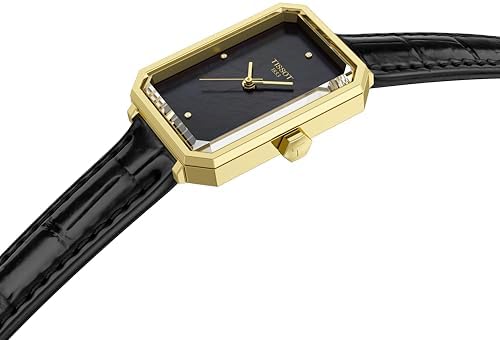 Tissot SRV, Swiss Quartz Watch for Women, Stainless Steel Case, Black Mother of Pearl Dial, T1601103612600