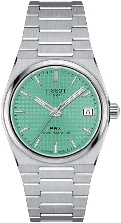 Tissot Unisex PRX Powermatic 80 35mm 316L Stainless Steel case Automatic Watches, Grey, Stainless Steel, 11 (T1372071109101)
