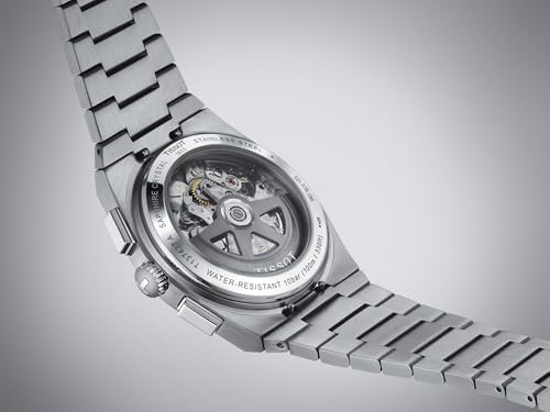 Tissot Mens PRX Automatic Chronograph 316L Stainless Steel case Automatic Watches, Grey, Stainless Steel, 13 (T1374271101100)