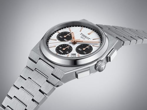 Tissot Mens PRX Automatic Chronograph 316L Stainless Steel case Automatic Watches, Grey, Stainless Steel, 13 (T1374271101100)