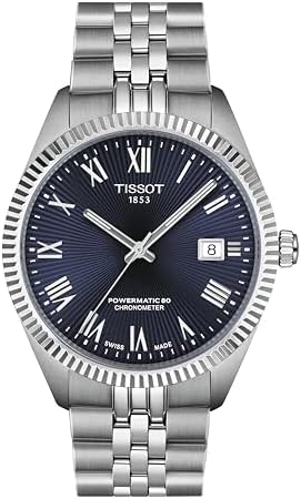 Tissot Ballade Powermatic 80 COSC 39mm, Swiss Automatic Watch for Men, Stainless Steel Case, Blue Dial, T1564081104300