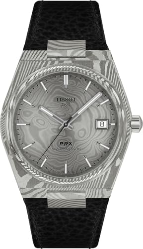 Tissot PRX 38mm, Swiss Automatic Watch for Men, Damascus Steel Case, Grey Dial, T1378079608100
