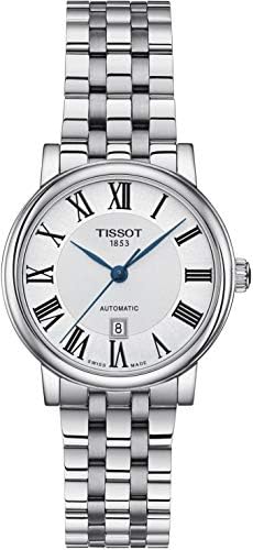 Tissot Womens Tissot Carson Premium Automatic Lady 316L Stainless Steel case Automatic Watches, Grey, Stainless Steel, 15 (T1222071103300)