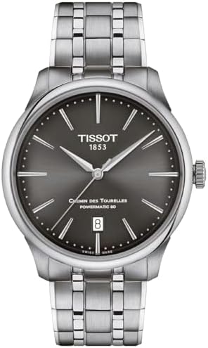 Tissot Chemin des Tourelles Powermatic 80, Swiss Automatic Watch for Men, 39mm, Stainless Steel Case, T1398071106100