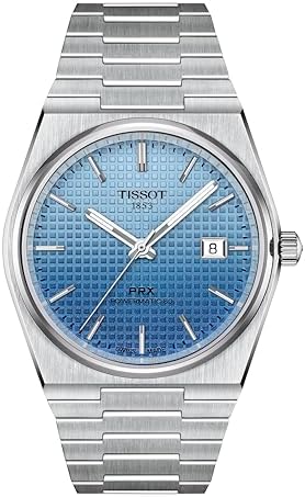 Tissot PRX Powermatic 80 40mm, Swiss Automatic Watch for Men, Stainless Steel case, Blue Gradient Dial, T1374071135101