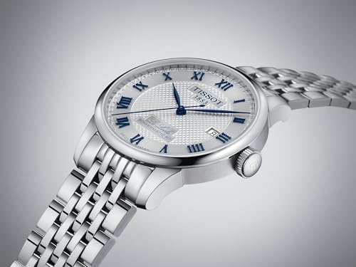 Tissot Mens Le Locle Powermatic 80 20th Anniversary 316L Stainless Steel case Automatic Watches, Grey, Stainless Steel, 19 (T0064071103303)