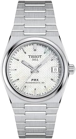 Tissot PRX Swiss Automatic Unisex Watch, Mother of Pearl Dial, Stainless Steel, 35 mm Case, T1372071111100