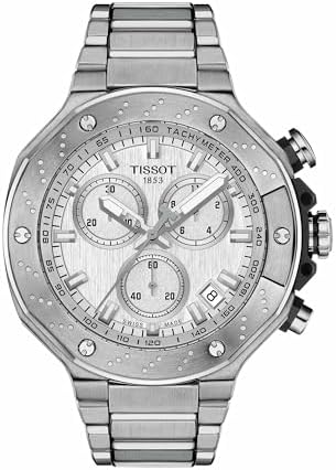 Tissot Mens Tissot T-Race Chronograph 316L Stainless Steel case Quartz Watches, Grey, Stainless Steel, 13.95 (T1414171103100)